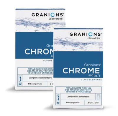 Granions Chrom Granulat 250Mg x60 Tablettenx2盒裝- 空糖阻斷鉻錠劑(減肥）