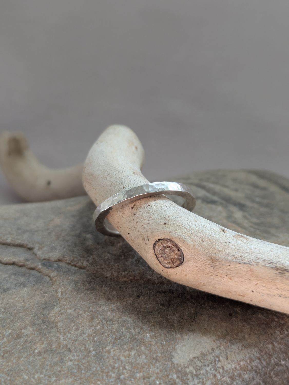 Hammered Texture Stacking Ring