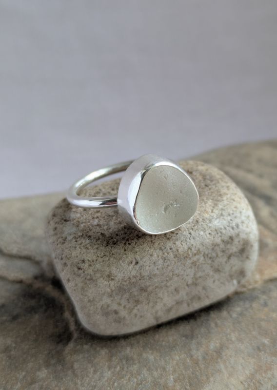 Sea Glass Ring (Size P) #2