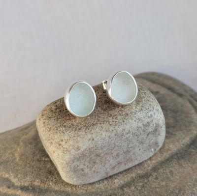 Sea Glass Stud Earrings #2