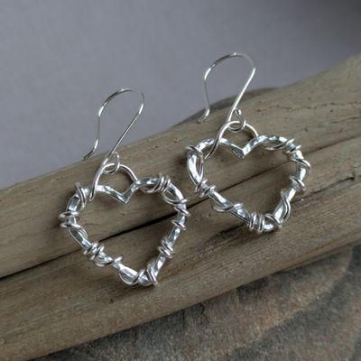 Tendril Heart Earrings