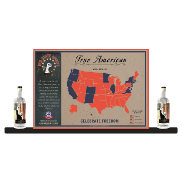Red State Spirits Sign Stand  - Black
