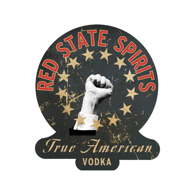 Red State Spirits Circle Sticker #1