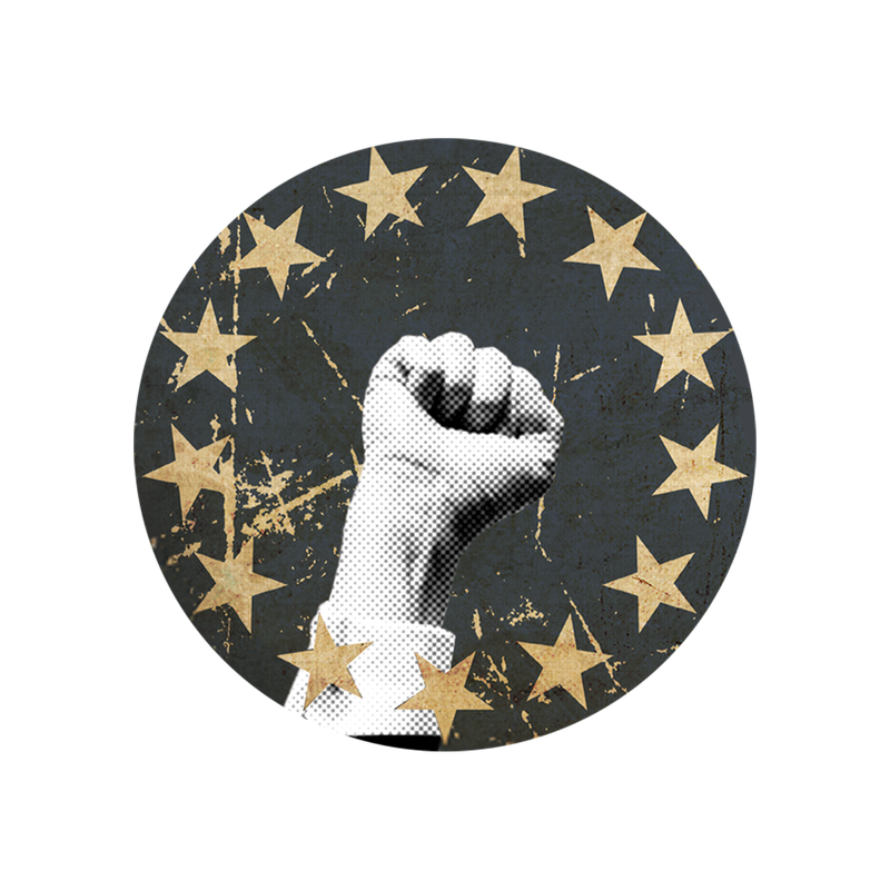 Red State Spirits Circle Sticker #3