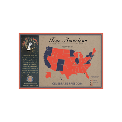 24" x 16" Red State Spirits End Cap Signs - 3mm PVC