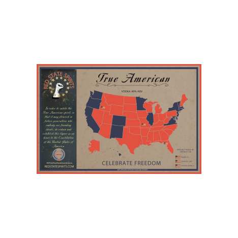 24" x 16" Red State Spirits End Cap Signs - Foam Core