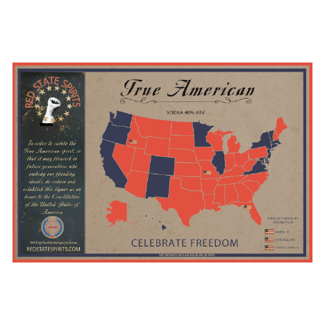 36" x 24" Red State Spirits End Cap Signs - Foam Core