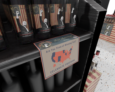 Red State Spirits Shelf Talker