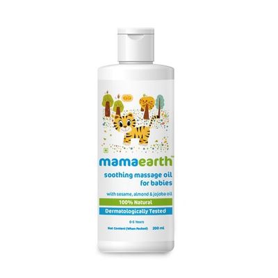 MamaEarth Soothing Massage Oil for Babies with Sesame, Almond and Jojoba Oil - 200ml Sesame Power | Mild & Safe | Light Oil M.R.P. ₹399 PACK OF 12 PCS(₹145/PCS) MamaEarth Soothing Massage Oil for Babies with Sesame, Almond and Jojoba Oil - 200ml Sesame Power | Mild & Safe | Light Oil M.R.P. ₹399 PACK OF 12 PCS(₹145/PCS)