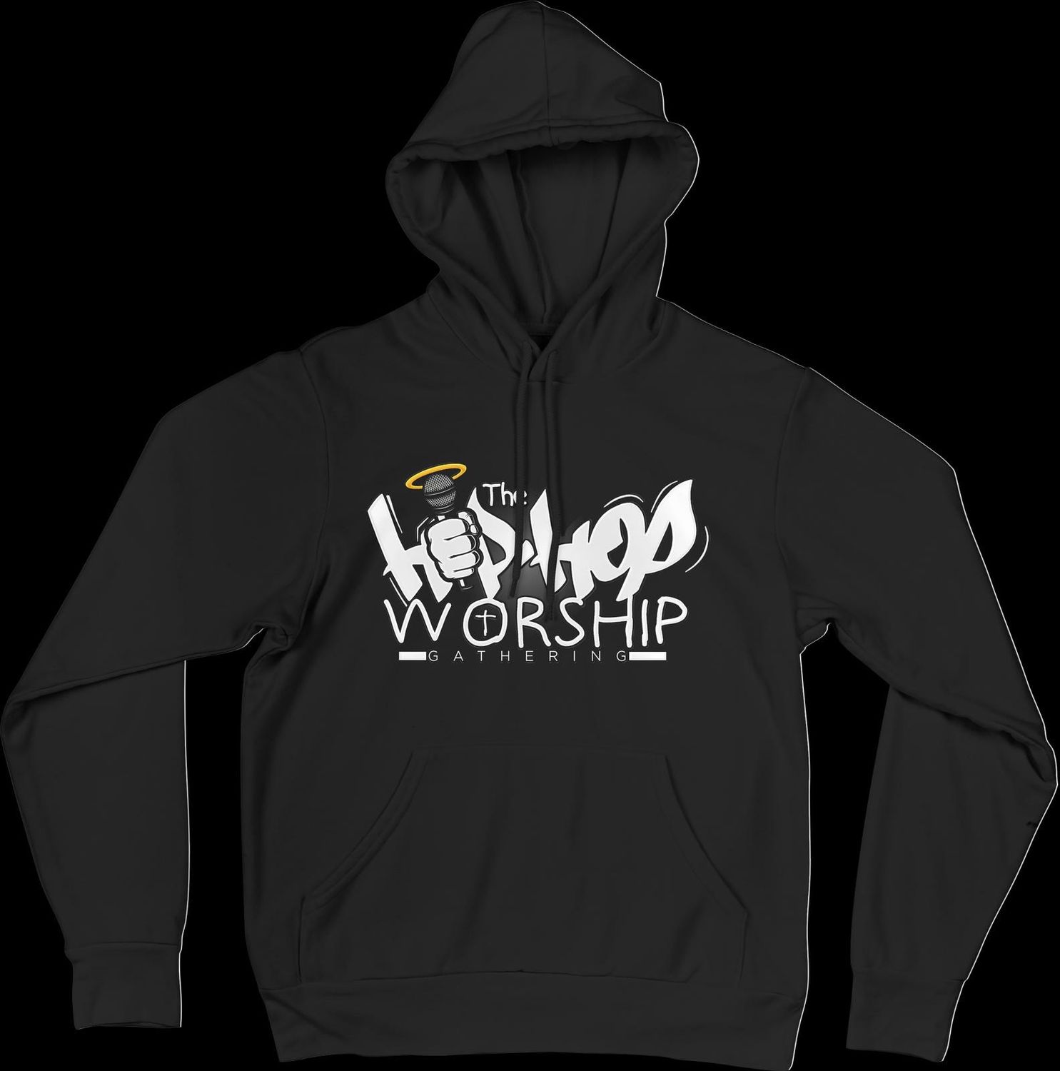 Official Black Signature Hoodie – Hip Hop Worship Gathering (Black Edition)