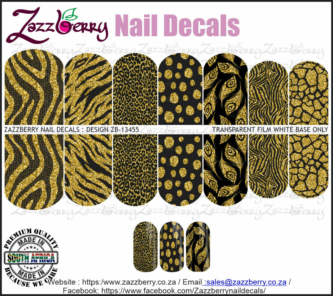 Black and Faux Gold Animal Prints Black and Faux Gold Animal Prints