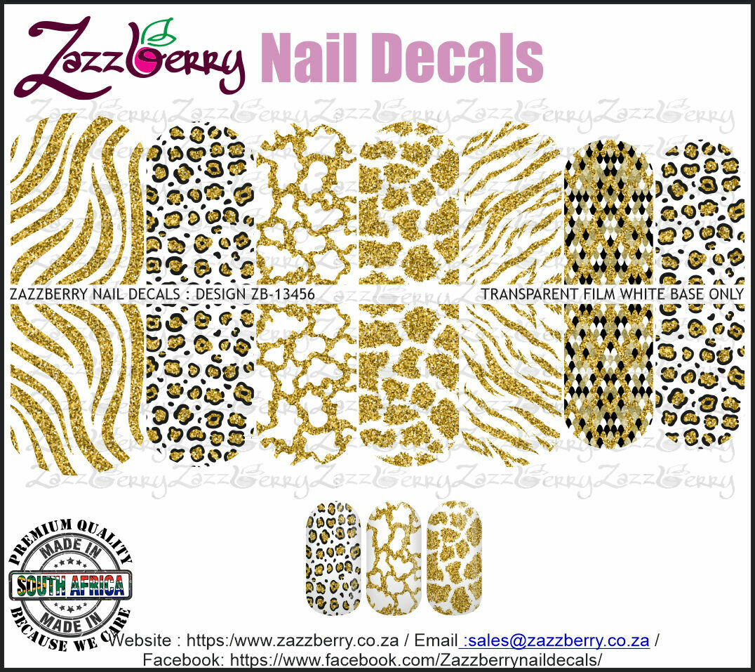 White and Faux Gold Animal Prints White and Faux Gold Animal Prints