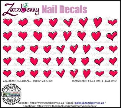 Red Hearts Hand Drawn