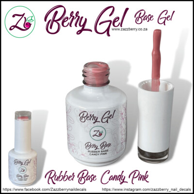 Rubber Base Gel - Candy Pink (15ml)