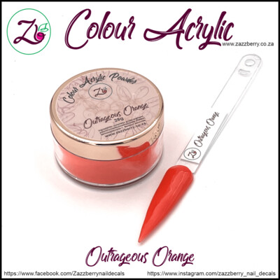 Outrageous Orange Acrylic Powder 10g