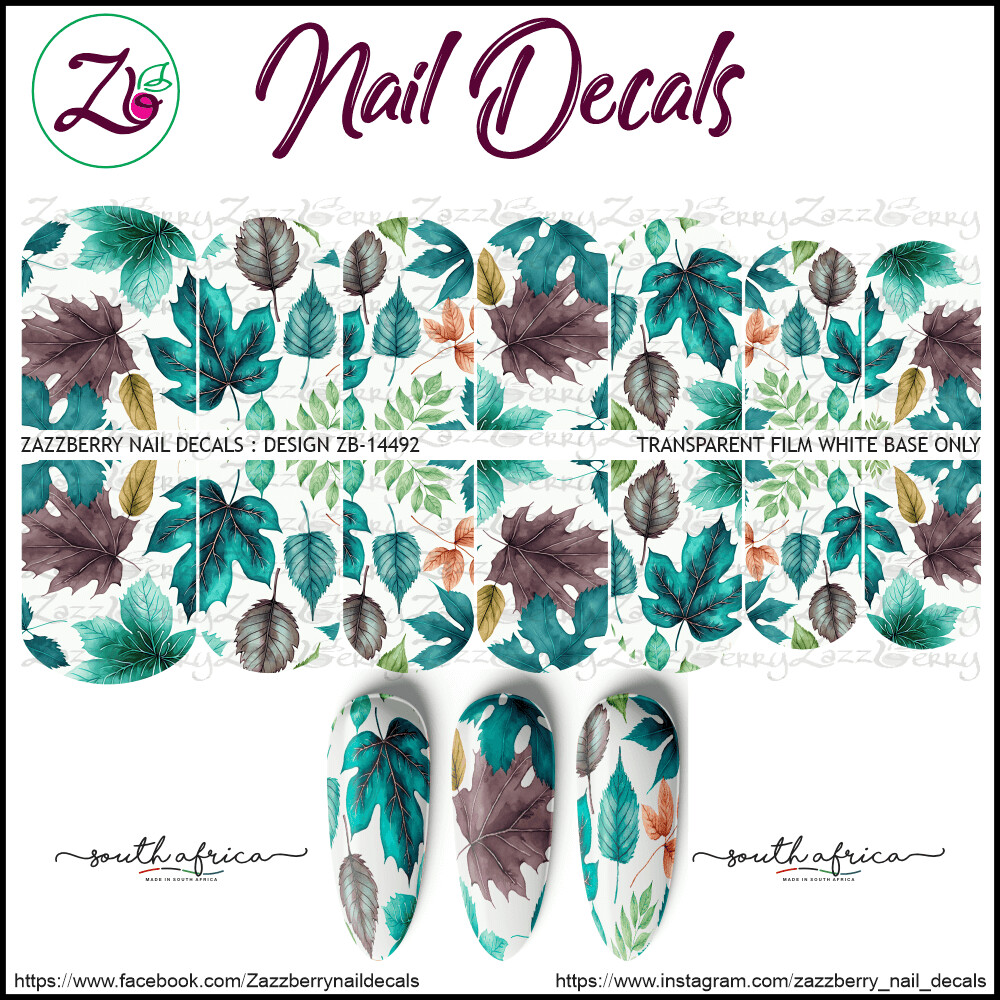 Turquoise Autumn Leaves