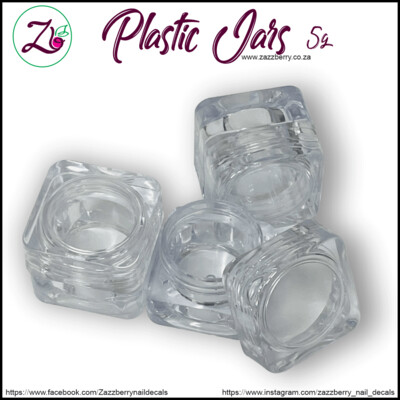 Clear Square Plastic Jar 5g with Lid