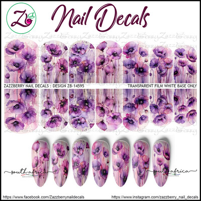 Purple Alcohol Ink Poppies
