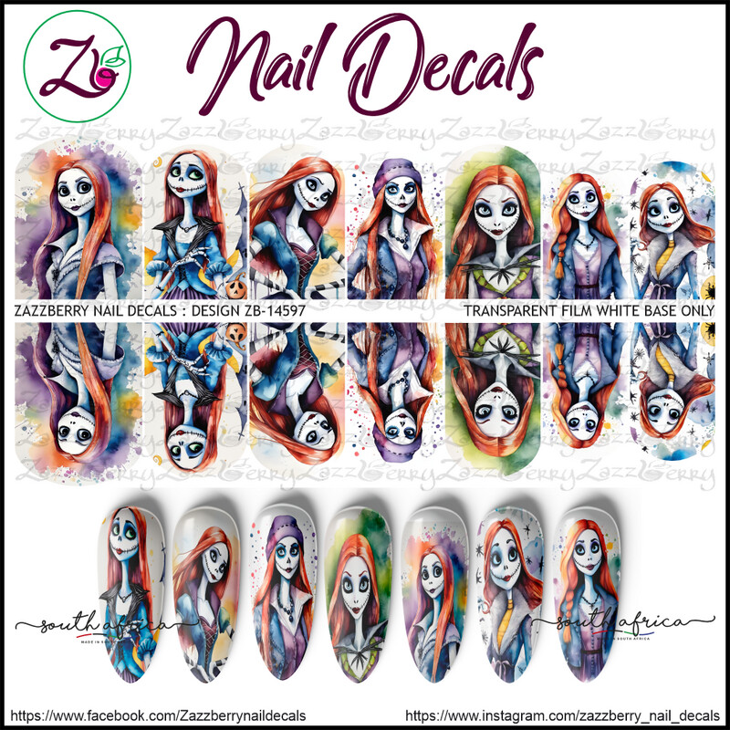 Aquarelle Sally Nail Decals / Nail Art
