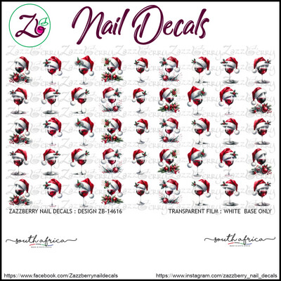 Wine Glasses in Santa Hats