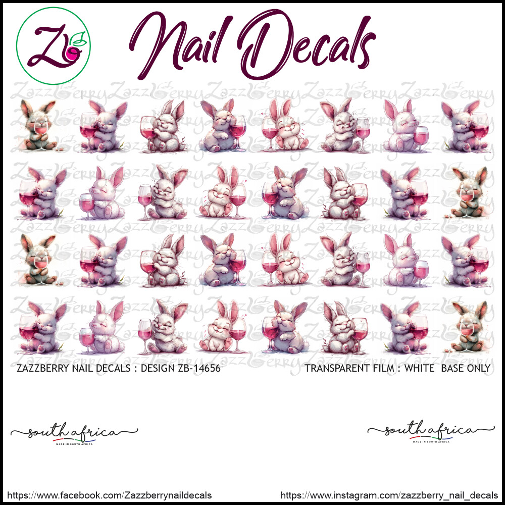 Playful Bunny with Wine Glass