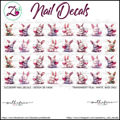 Playful Bunny with Wine Glass