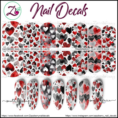 Red and Black Hearts