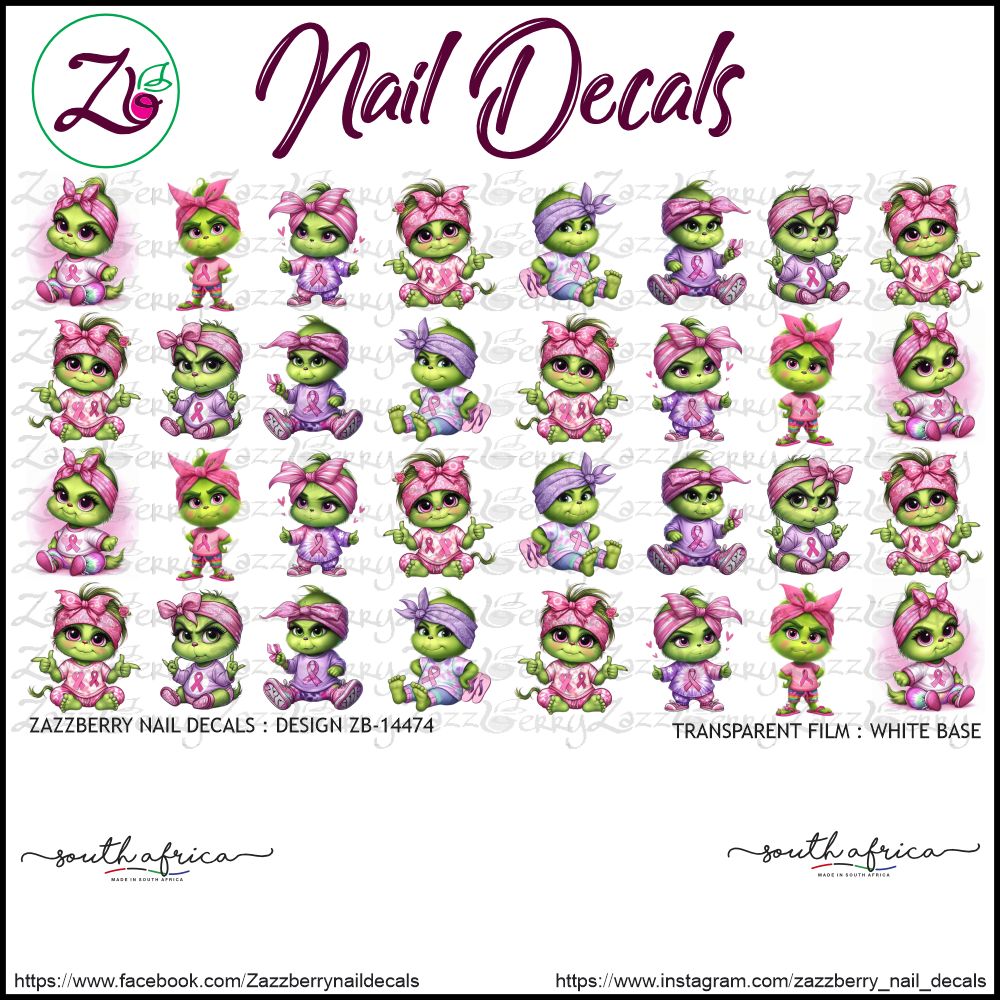 Grinchy Pink Ribbon Baby