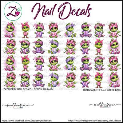 Grinchy Pink Ribbon Baby