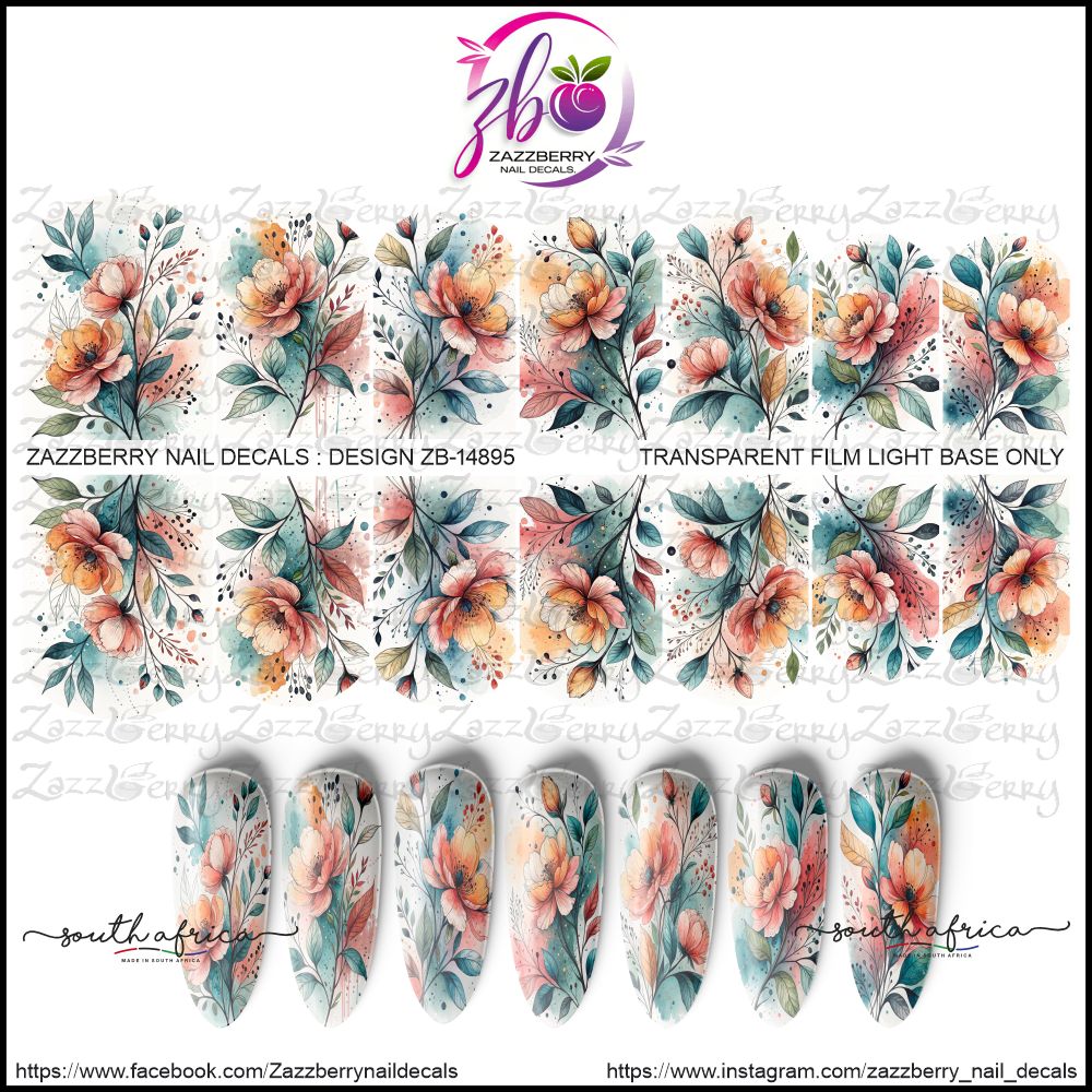 Peach and Coral Floral Garden