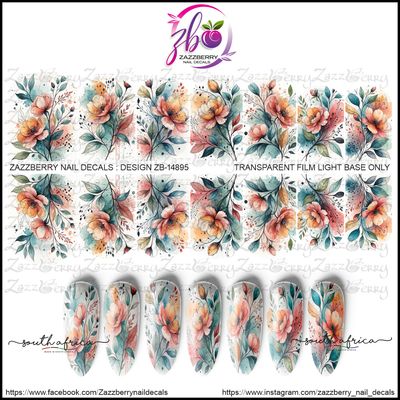 Peach and Coral Floral Garden