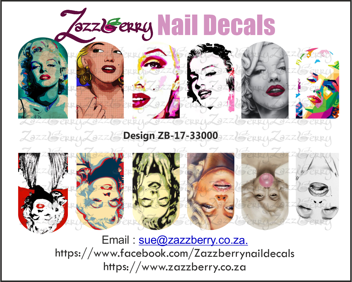 Marilyn Monroe Remix Nail Decals Marilyn Monroe Remix Nail Decals