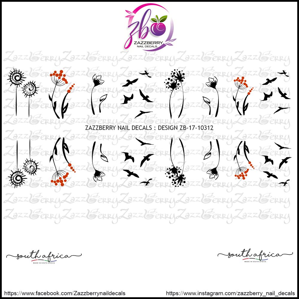 Floral &amp; Flying Birds Silhouette