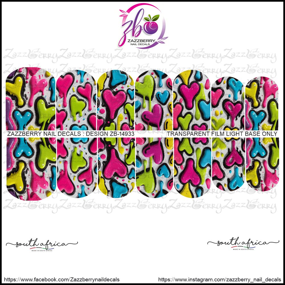 Neon Graffiti Heart Splashes