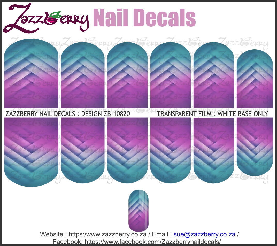 Blue to Purple Patterned Ombre