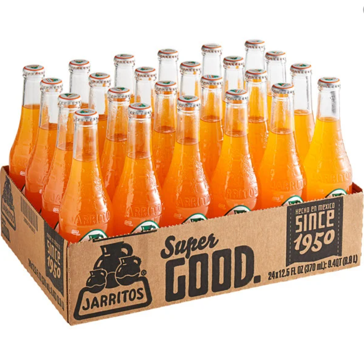 * Jarritos Mandarin Soda 2412.5 Ounces Glass Bottles