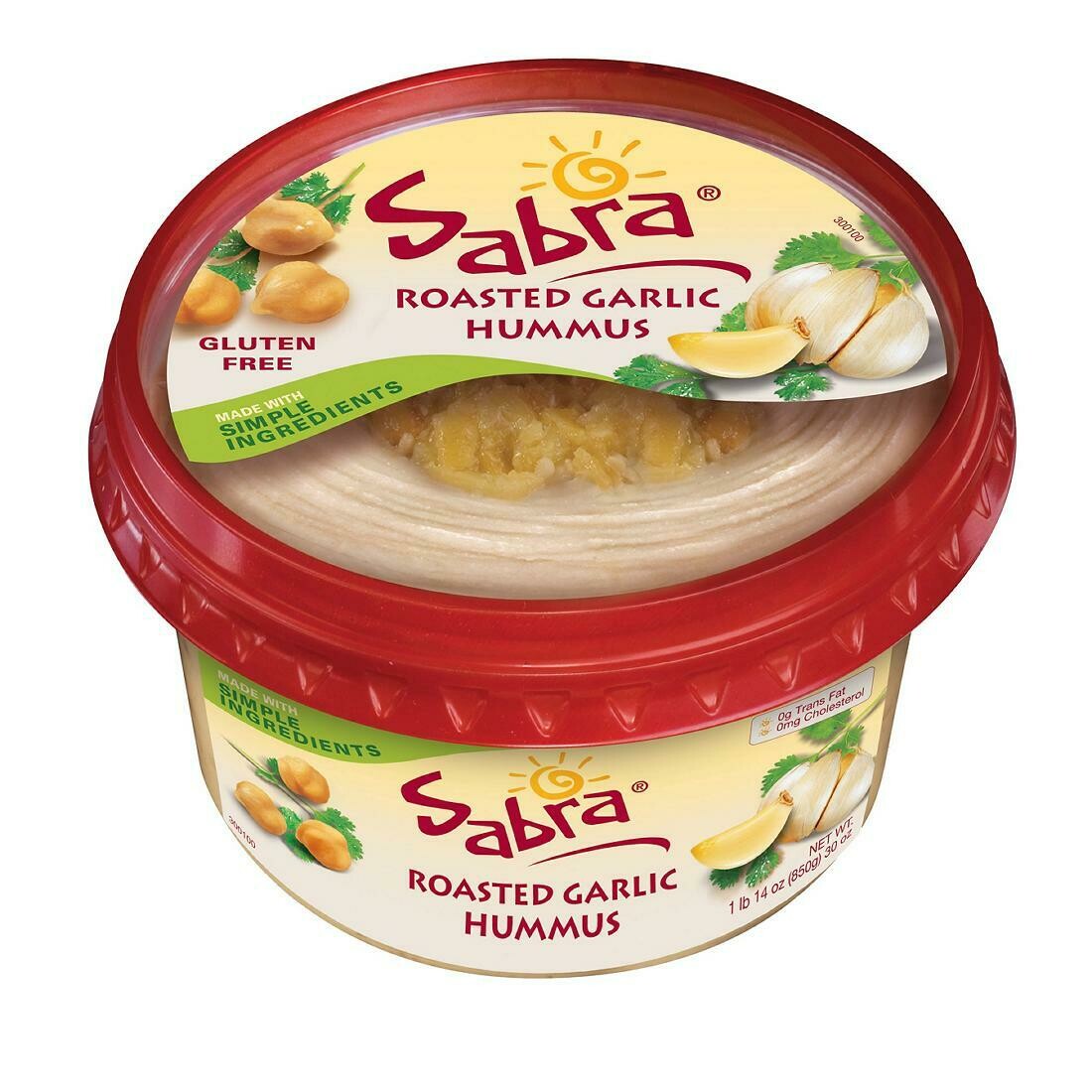 * Sabra Roasted Garlic Hummus 30 Ounces Tub