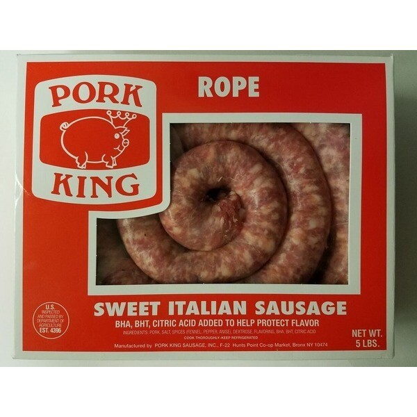 * Pork King Sweet Italian Rope Sausage 5 Pounds