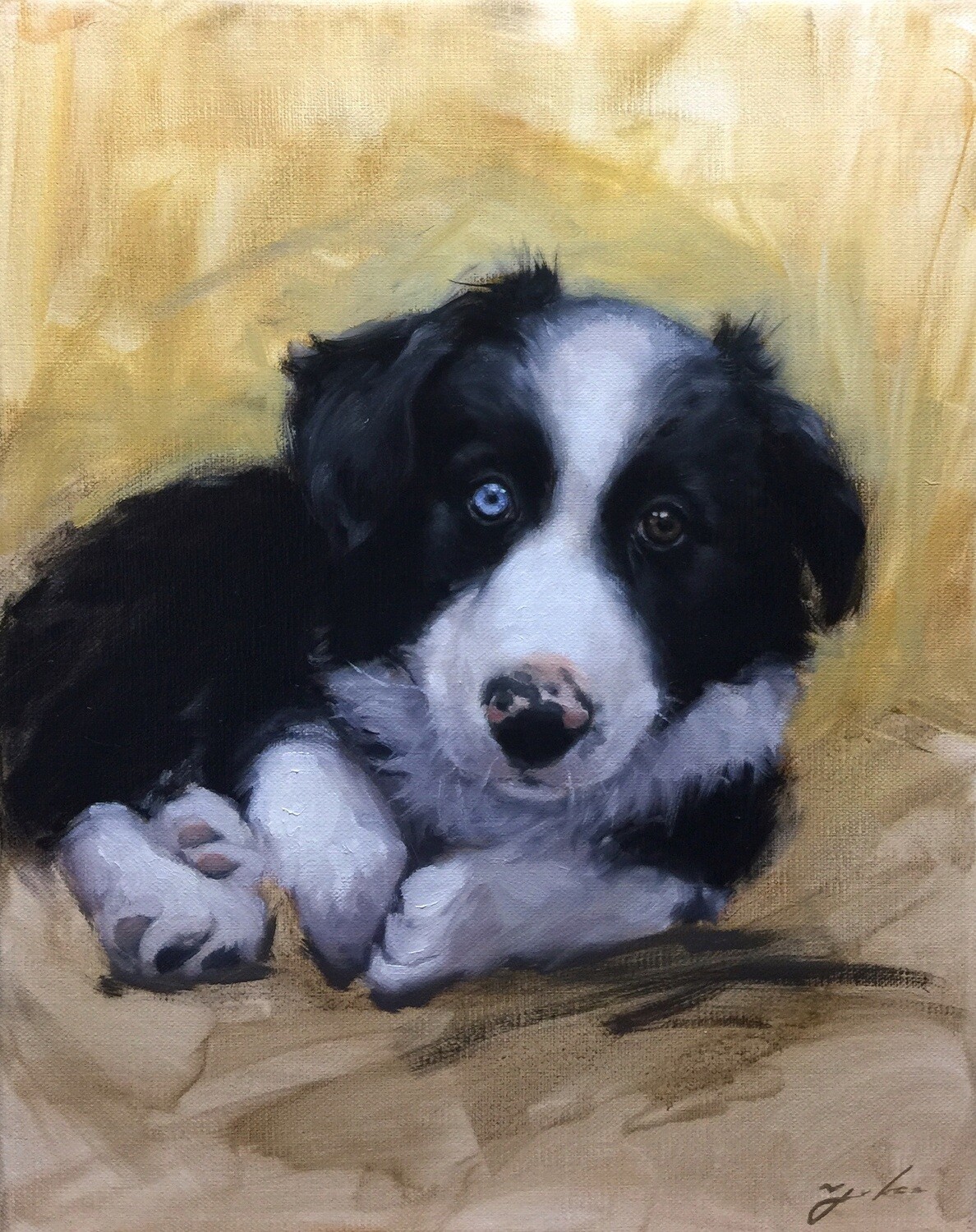 9 x 12 inch - Pet Custom Oil Portrait Painting from