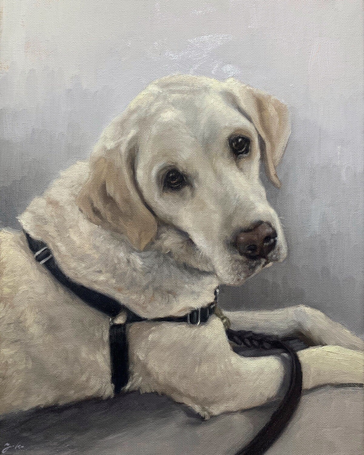 12x16 inch - Pet Custom Oil Portrait Painting from