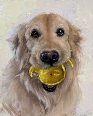 9 x 12 inch - Pet Custom Oil Portrait Painting from