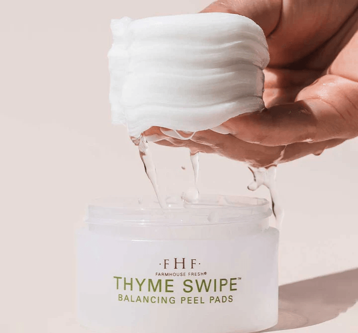 Thyme Swipe Organic Matcha + Thyme Balancing Peel Pads