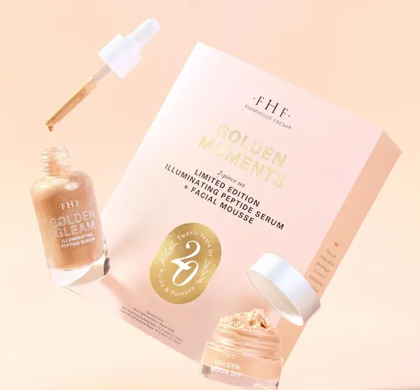Golden Moments 2-Piece Set Limited Edition Illuminating Peptide Serum + Facial Mousse
