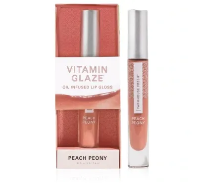 Vitamin Glaze® Oil Infused Lip Gloss – Peach Peony Vitamin Glaze® Oil Infused Lip Gloss – Peach Peony