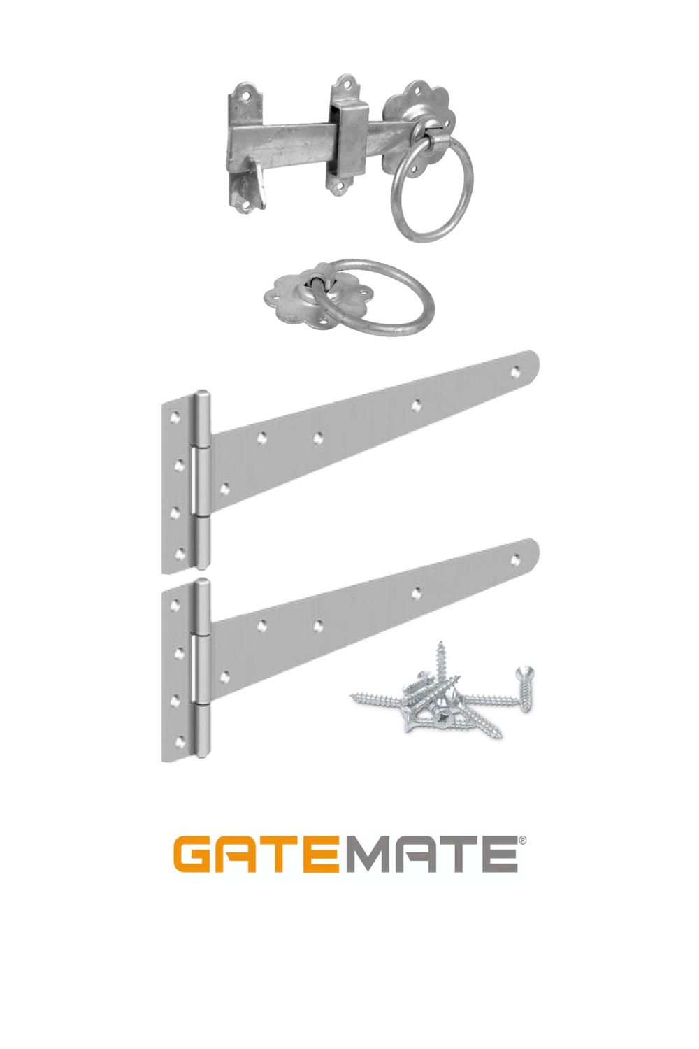 GATEMATE 16” T-Hinge + Ring Latch Set