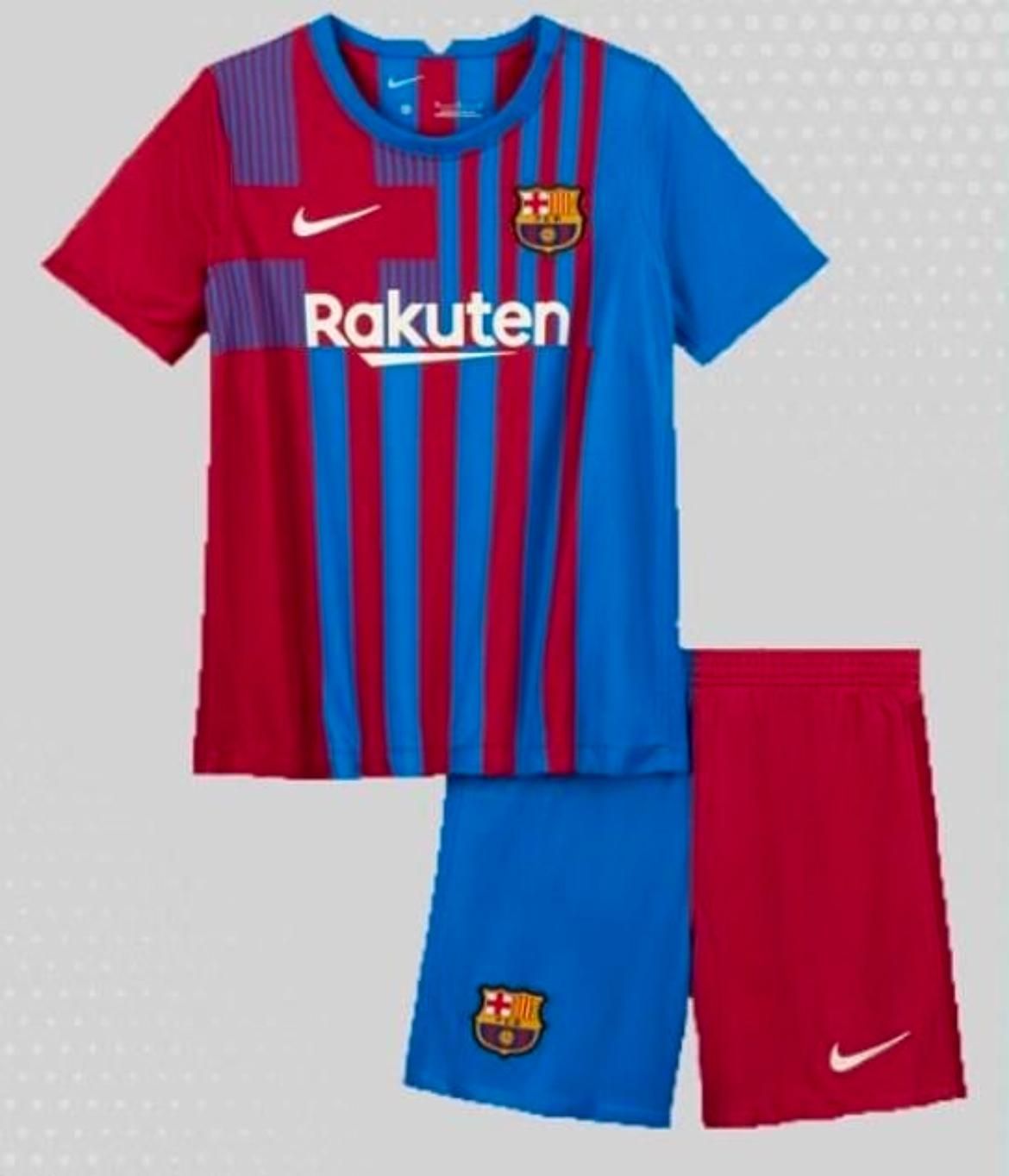 طقم برشلونة للاطفال مقاس 6
