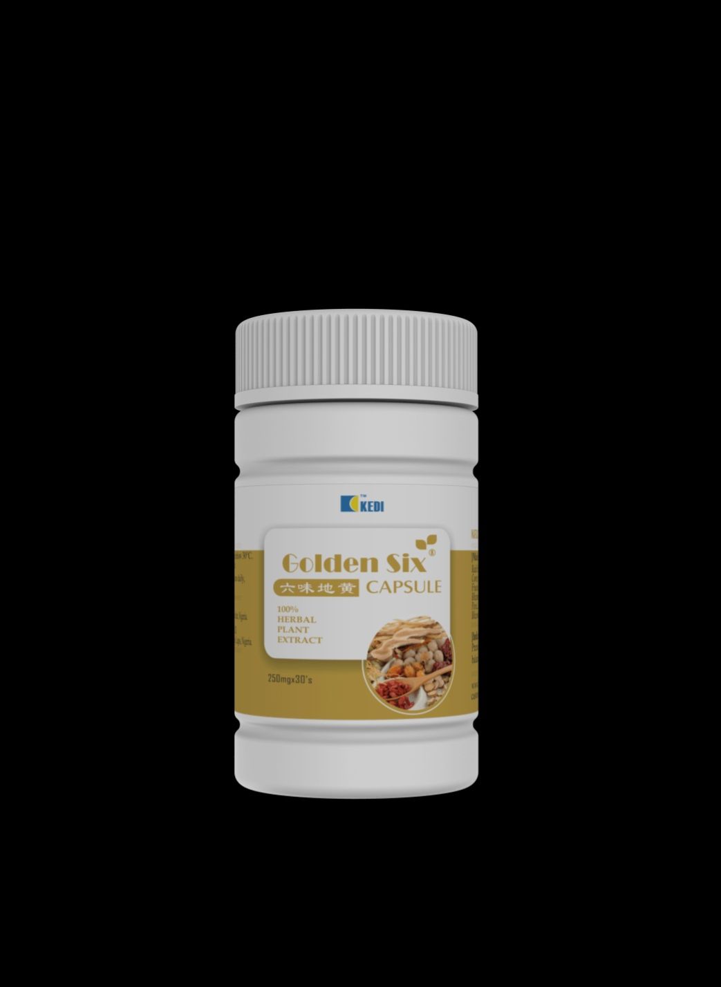 GOLDEN SIX CAPSULE  For YIN-YANG balance and longevity / 30 Capsules per bottle.