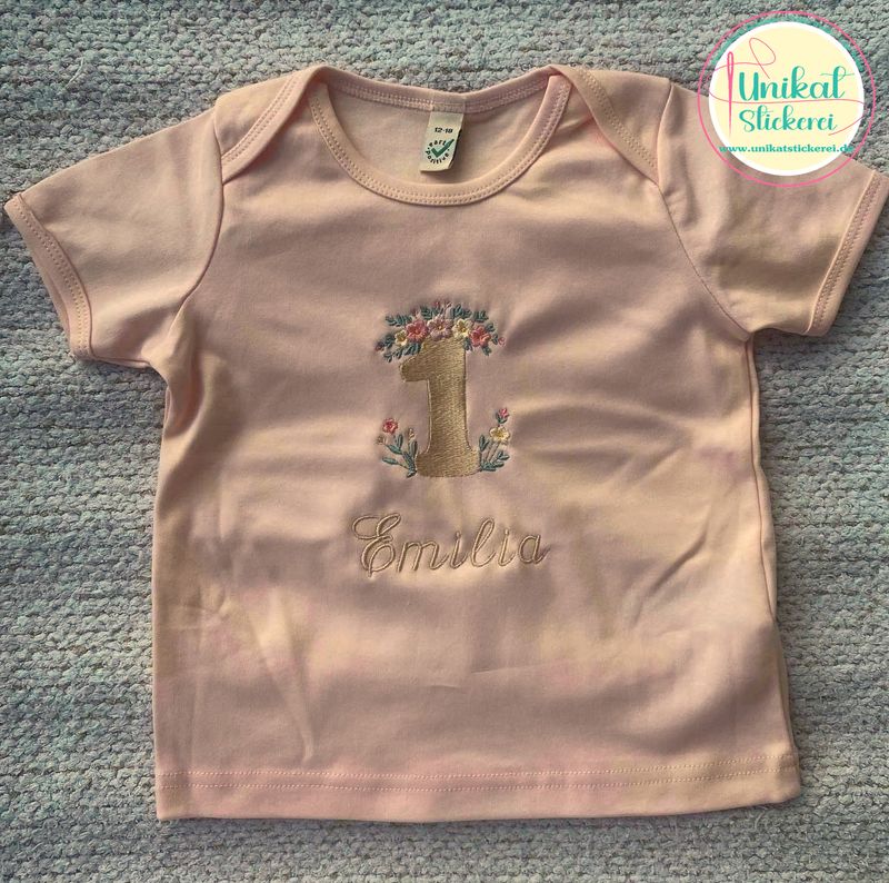 Babyshirt Personalisierte "1 Geburtstag"