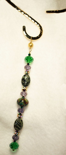 Clothing Optional Necklace: Going Green with Russian Serpentine, and Lampwork Beads