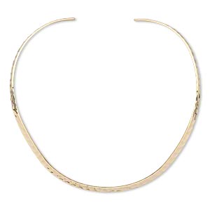 Gold Tone Hammered Neck Wire Choker